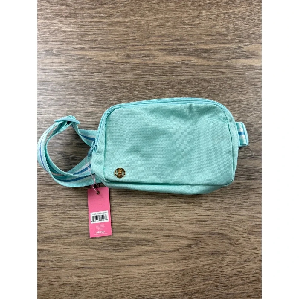 Simply Southern Belt Bag Ocean Blue Pineapple Logo Adjustable Strap New - Picture 1 of 10